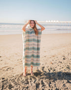 Santa Cruz Cotton Poncho – 100% Turkish Cotton Hooded Beach & Surf Cover-Up (One Size)-4