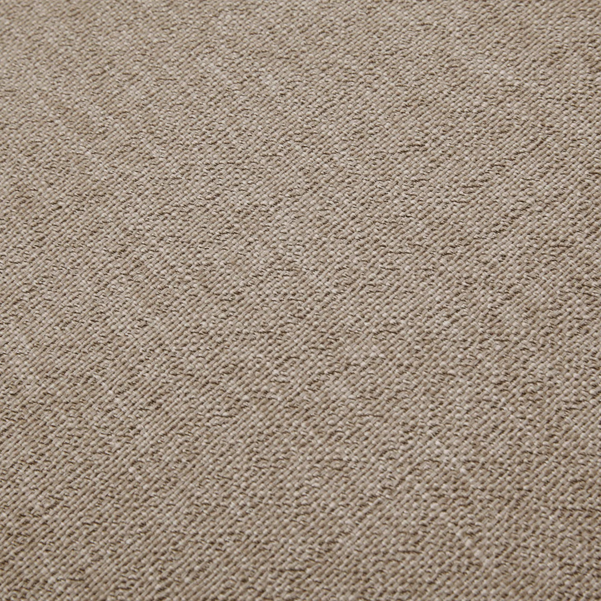 A close-up texture shot of a woven fabric in a warm taupe-beige color, showing the detailed knit pattern.