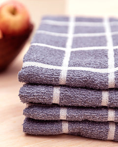 Kitchen Towels, Set of 4 and Set of 2 - Terry Denim Set