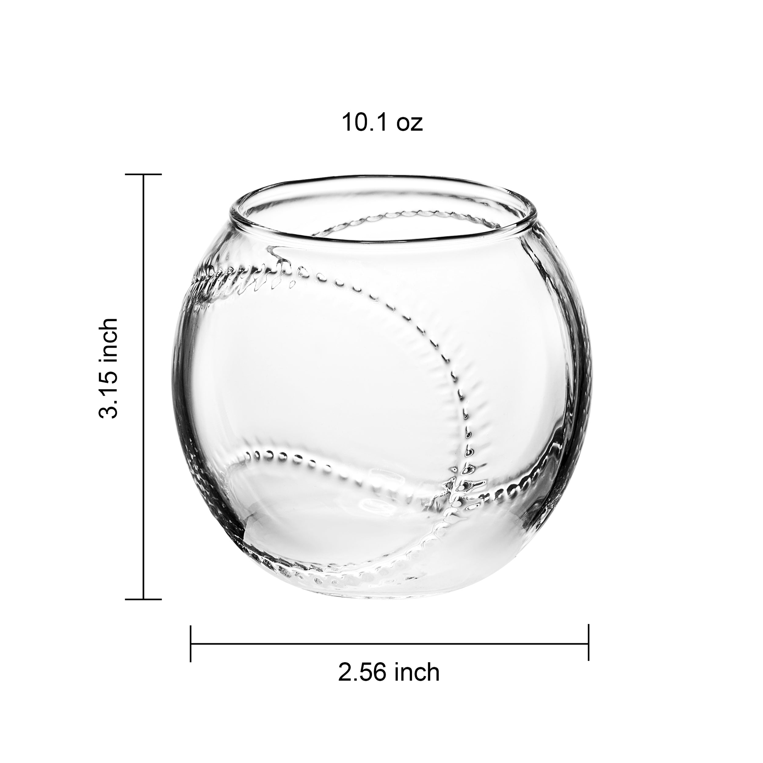 Baseball Round Whiskey Glasses | 10oz Whiskey Glass Set of 4 | Tumbler for Any Occasion, Sport Lover Gifts, Baseball Themed Party, Baseball Birthday Gift Set - Dad, Men Father Gift Novelty - Parties-2