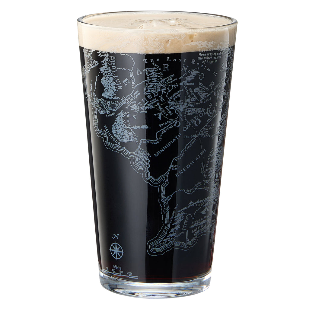 LOTR Middle Earth Map Beer Glass - 15 OZ Middle-Earth-0