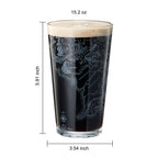 LOTR Middle Earth Map Beer Glass - 15 OZ Middle-Earth-2