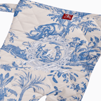 French Toile de Jouy Premium Cotton Oven Mitts