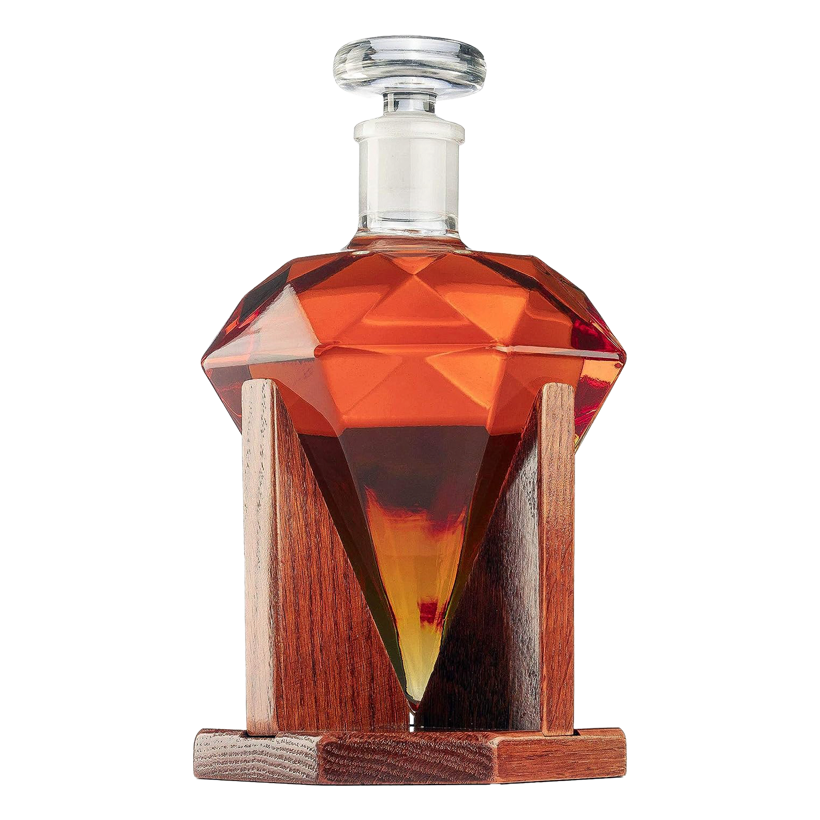 Diamond Decanter For Whiskey, Liquor, 750ml
