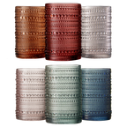 Beaded Highball Drinking Glasses | Set of 6