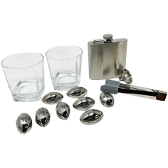 Whiskey Glasses And Football Chilling Stones Gift Set-1