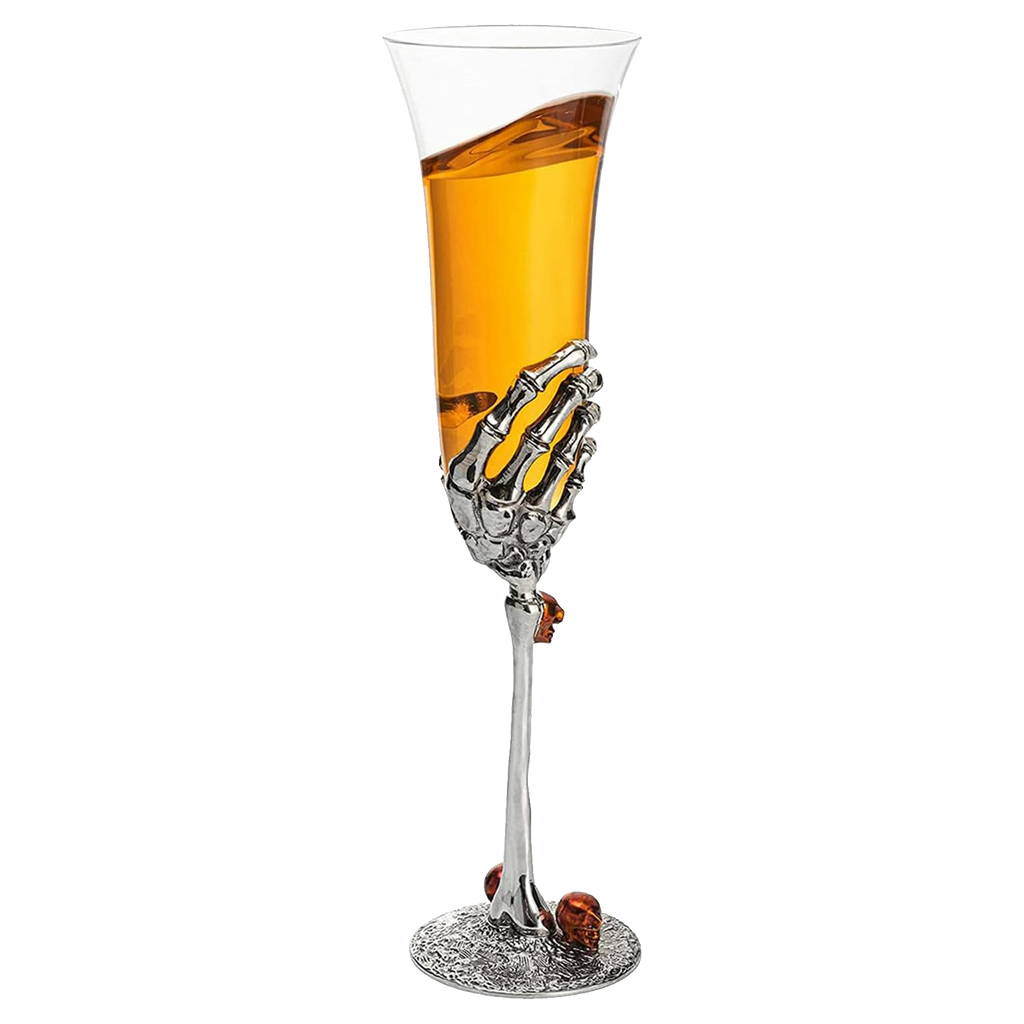 The Wine Savant Stemmed Single Skeleton Glasses Single Glass 7oz-0