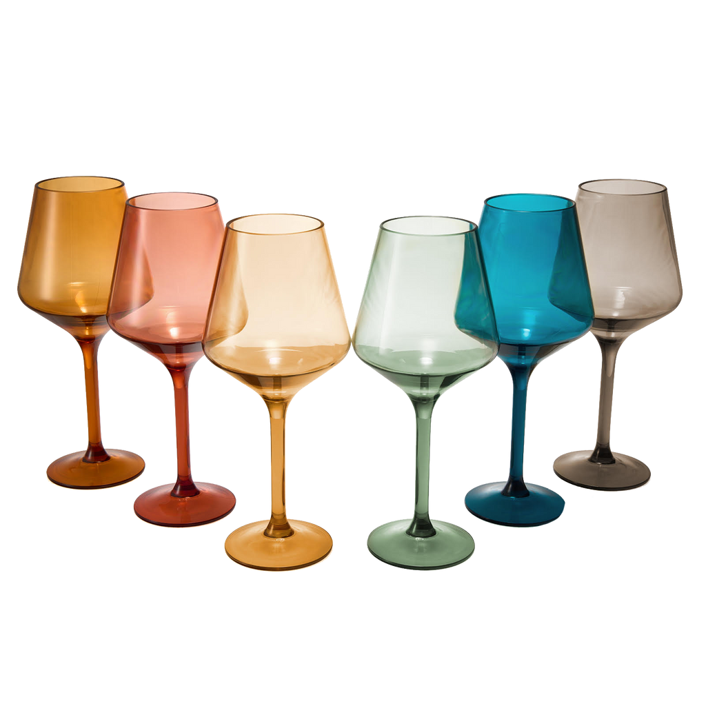 European Style Crystal, Stemmed Wine Glasses | Set of 6 | 15oz-1