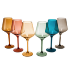 European Style Crystal, Stemmed Wine Glasses | Set of 6 | 15oz-1