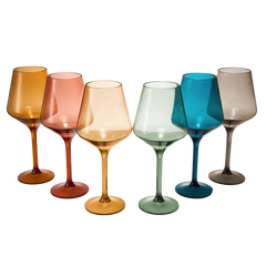 European Style Crystal, Stemmed Wine Glasses | Set of 6 | 15oz-1