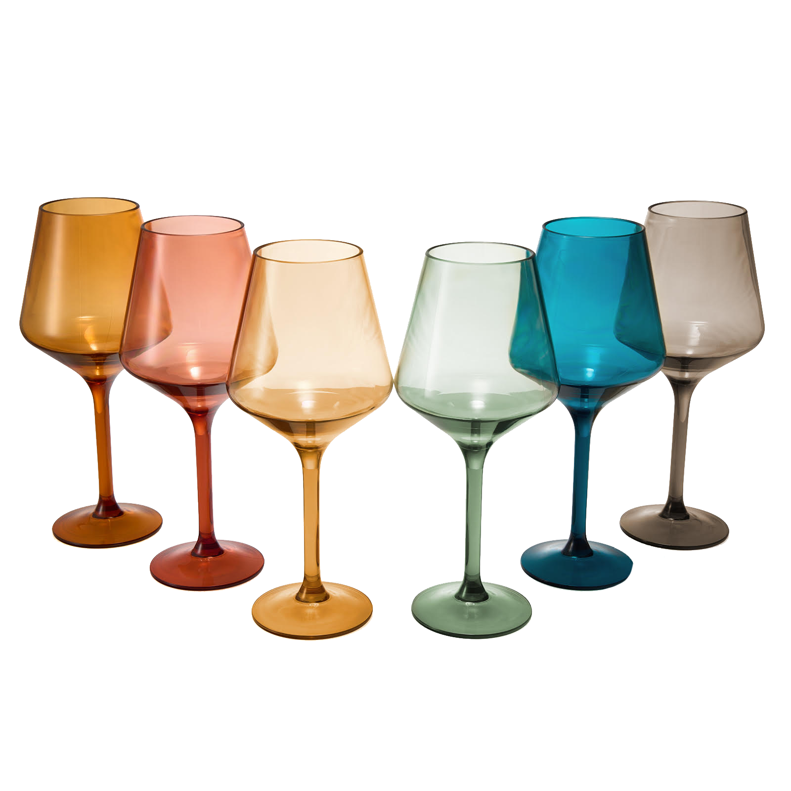 European Style Crystal, Stemmed Wine Glasses | Set of 6 | 15oz-1
