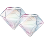 Set of 2 Iridescent Diamond Whiskey & Wine Glasses 10oz-0