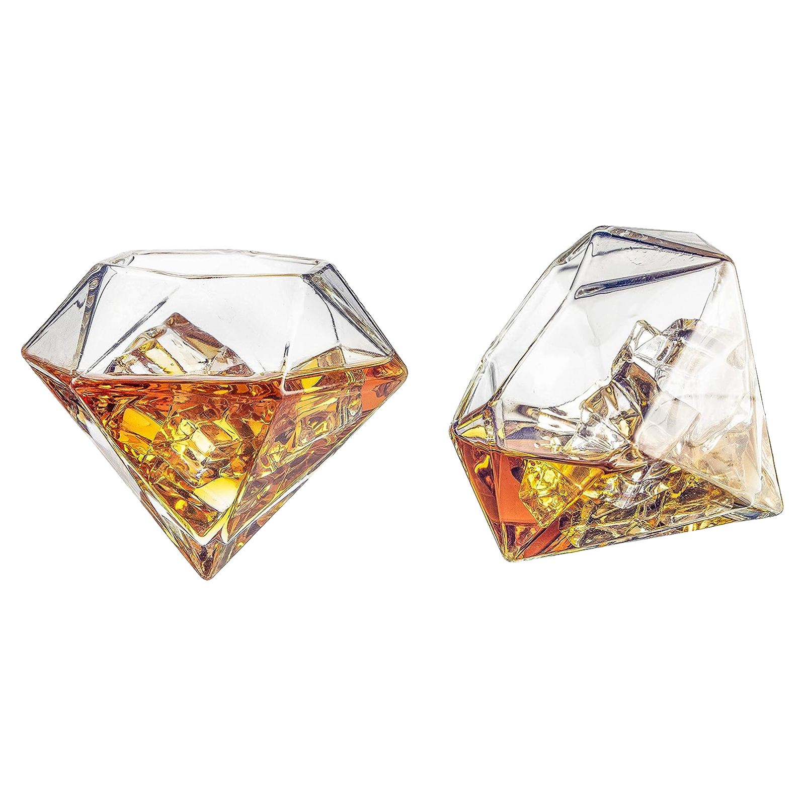 Set of 4 Diamond Whiskey & Wine Glasses 10oz-0