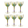 Mexican Wine Glasses Set of 6 - Confetti Wine Glasses