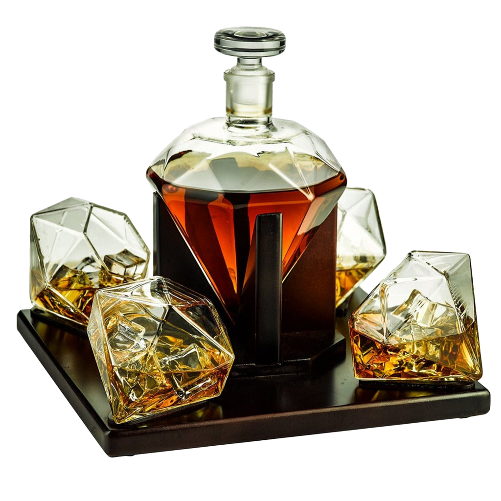 Diamond Whiskey and Wine Decanter, Great Gift! 750ml-0
