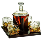 Diamond Whiskey and Wine Decanter, Great Gift! 750ml-0