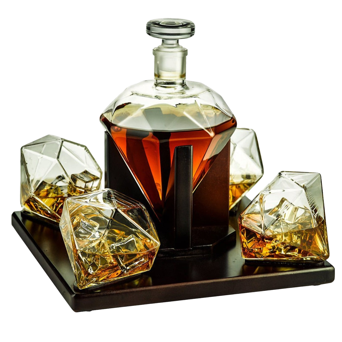 Diamond Whiskey and Wine Decanter, Great Gift! 750ml-0