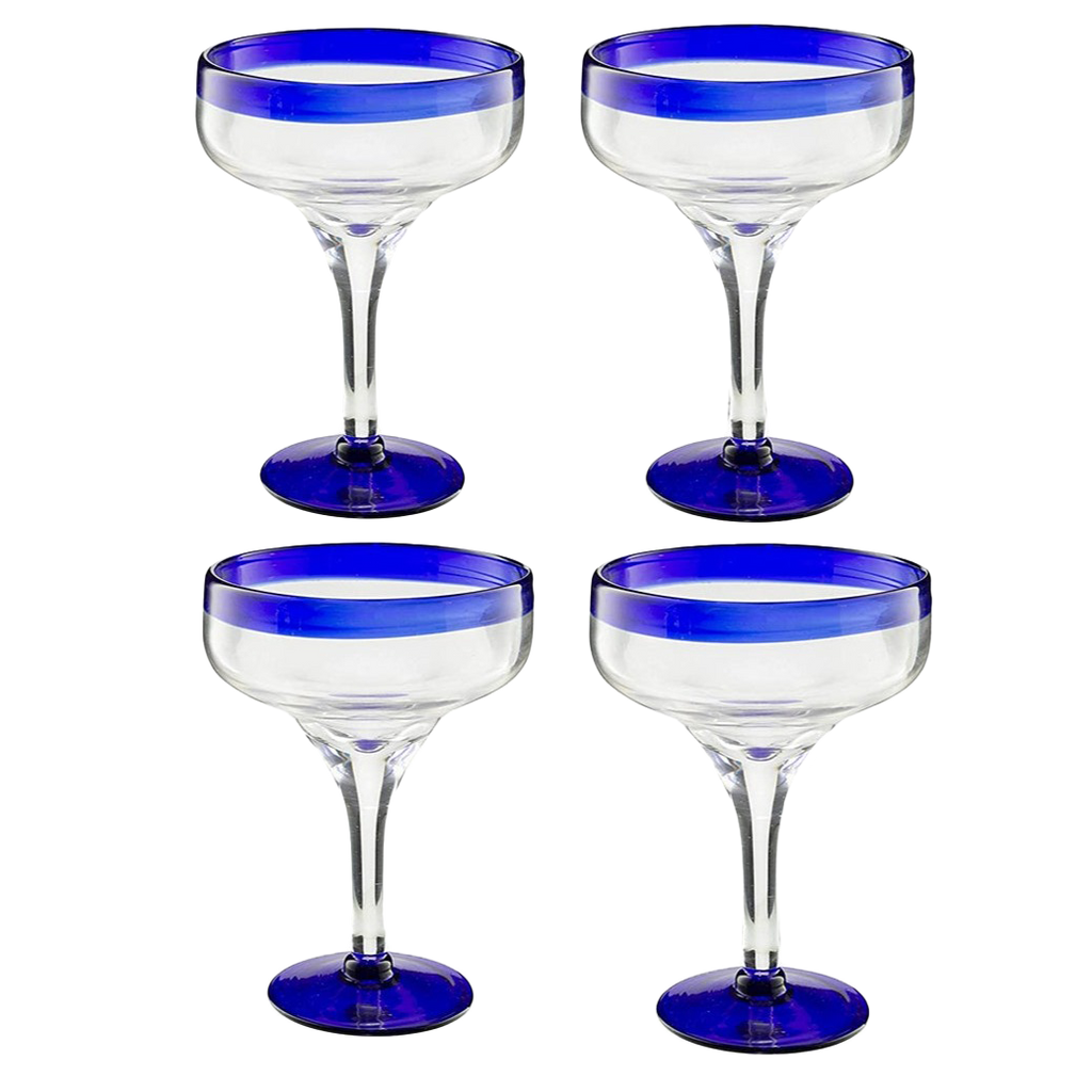 Mexican Hand Blown Glass – Set of 4 Large 16oz