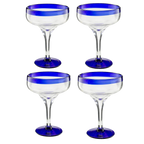 Mexican Hand Blown Glass – Set of 4 Large 16oz