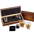Whiskey Stones Gift Set, 2 Twisted Glasses-0
