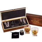 Whiskey Stones Gift Set, 2 Twisted Glasses-0