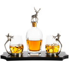 Stag Antler Decanter Set with 2 Stag Glasses - 750ml-1