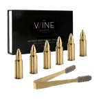 Bullet Whiskey Chillers Stones - 1.75in Whiskey Rocks, Set of 6 (Gold)-0