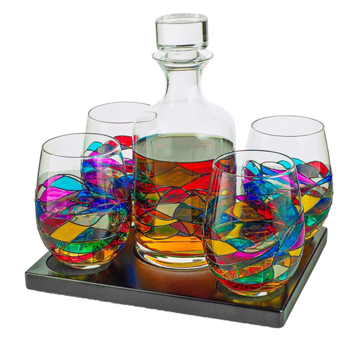 Artisanal Hand Painted Glassware Gift-0
