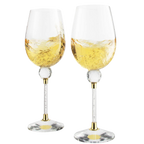 Rhinestone DIAMOND Studded Wine Glasses 16 Ounces Set