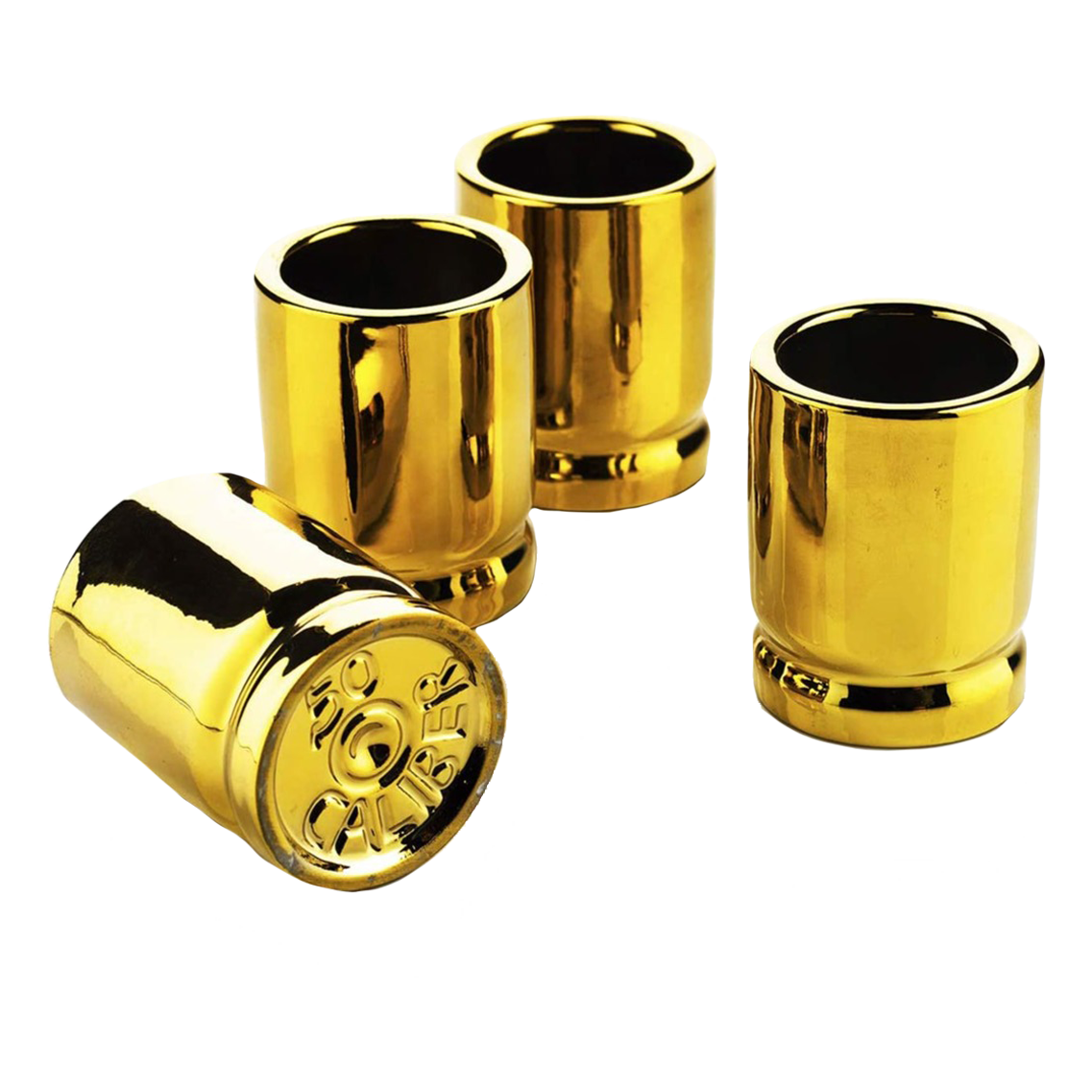 The Wine Savant 50 Caliber Bullet Shot Glasses Set - Set of 4