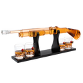 Shotgun Whiskey Decanter Set - 800 ml & 4 12oz Bullet Glasses-0