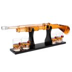 Shotgun Whiskey Decanter Set - 800 ml & 4 12oz Bullet Glasses-0