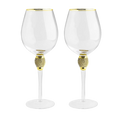 Large Diamond Wine Glasses - 15 Ounce (2, Clear)-0