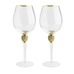 Large Diamond Wine Glasses - 15 Ounce (2, Clear)-0
