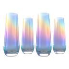 Iridescent Luster Pearl Radiance Set of 4 Wine Glasses 10oz-0