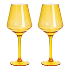 Floating Wine Glasses for Pool - Set of 2-15 OZ (Yellow)-0