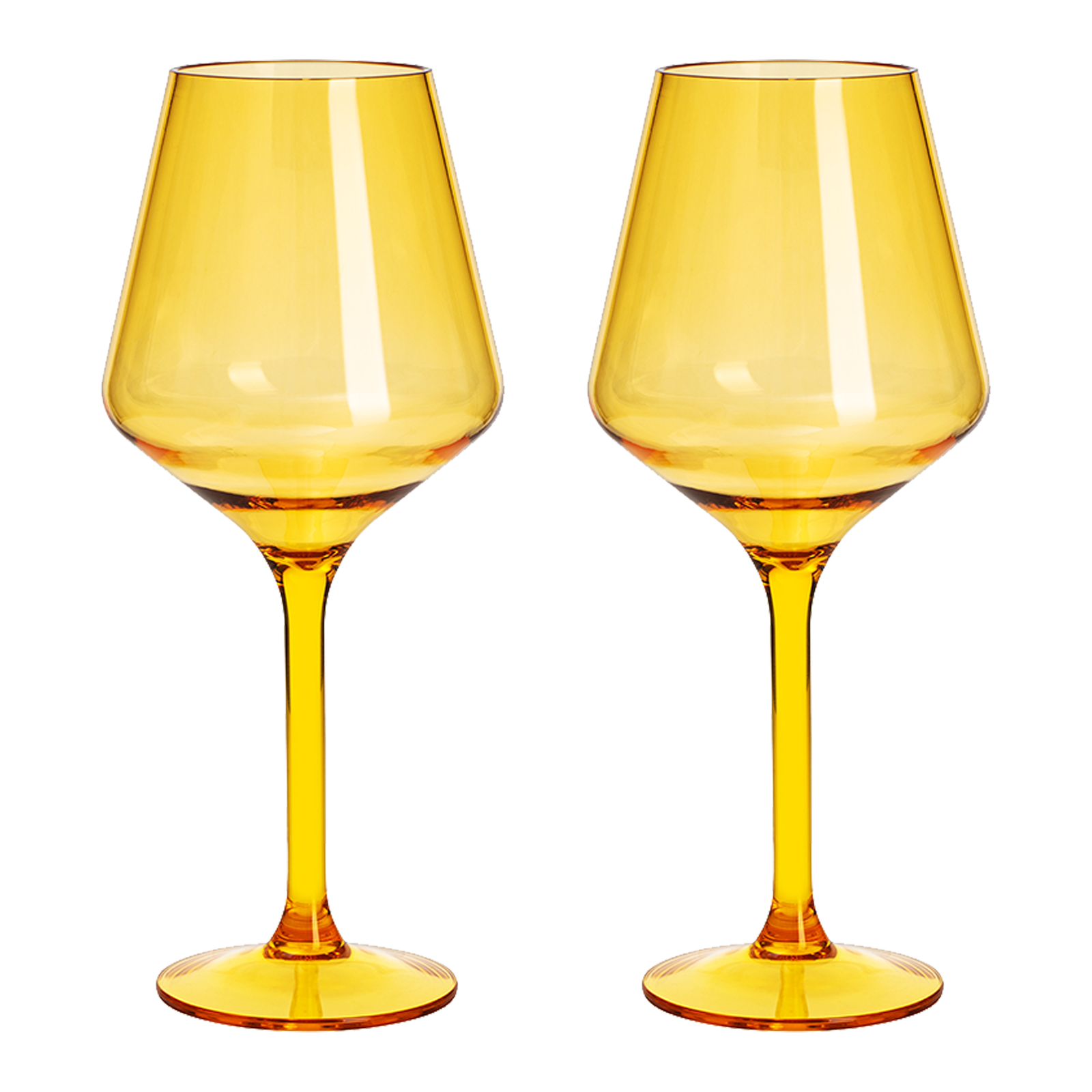 Floating Wine Glasses for Pool - Set of 2-15 OZ (Yellow)-0