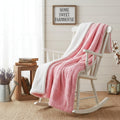 DaDa Bedding Luxury Blossom Pink Rose Buds Pink Sherpa Backside Faux Fur Throw Blanket (BL-171752)-0