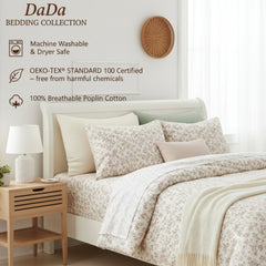DaDa Bedding Romantic Coquette Floral Cotton Sheet Set