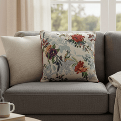 DaDa Bedding Elegant Tropical Paradise Birds Floral Tapestry Throw Pillow Covers 16" (18116)-0