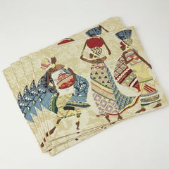 DaDa Bedding Set of 4-Pieces Dancing Women African Kwanzaa Tapestry Dining Table Placemats 13” x 19” (18117)-2