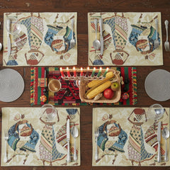 DaDa Bedding Set of 4-Pieces Dancing Women African Kwanzaa Tapestry Dining Table Placemats 13” x 19” (18117)-0