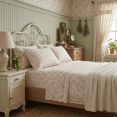 DaDa Bedding Romantic Coquette Floral Cotton Sheet Set