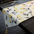 Camino de mesa de comedor de tapicería tejida con diseño floral de jardín «Yellow Fleur» de DaDa Bedding (18112)