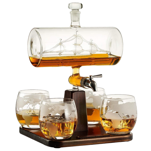 Antique Ship Decanter Set by The Wine Savant-0