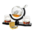 Whiskey & Wine Decanter Globe World Set - 850ml-0