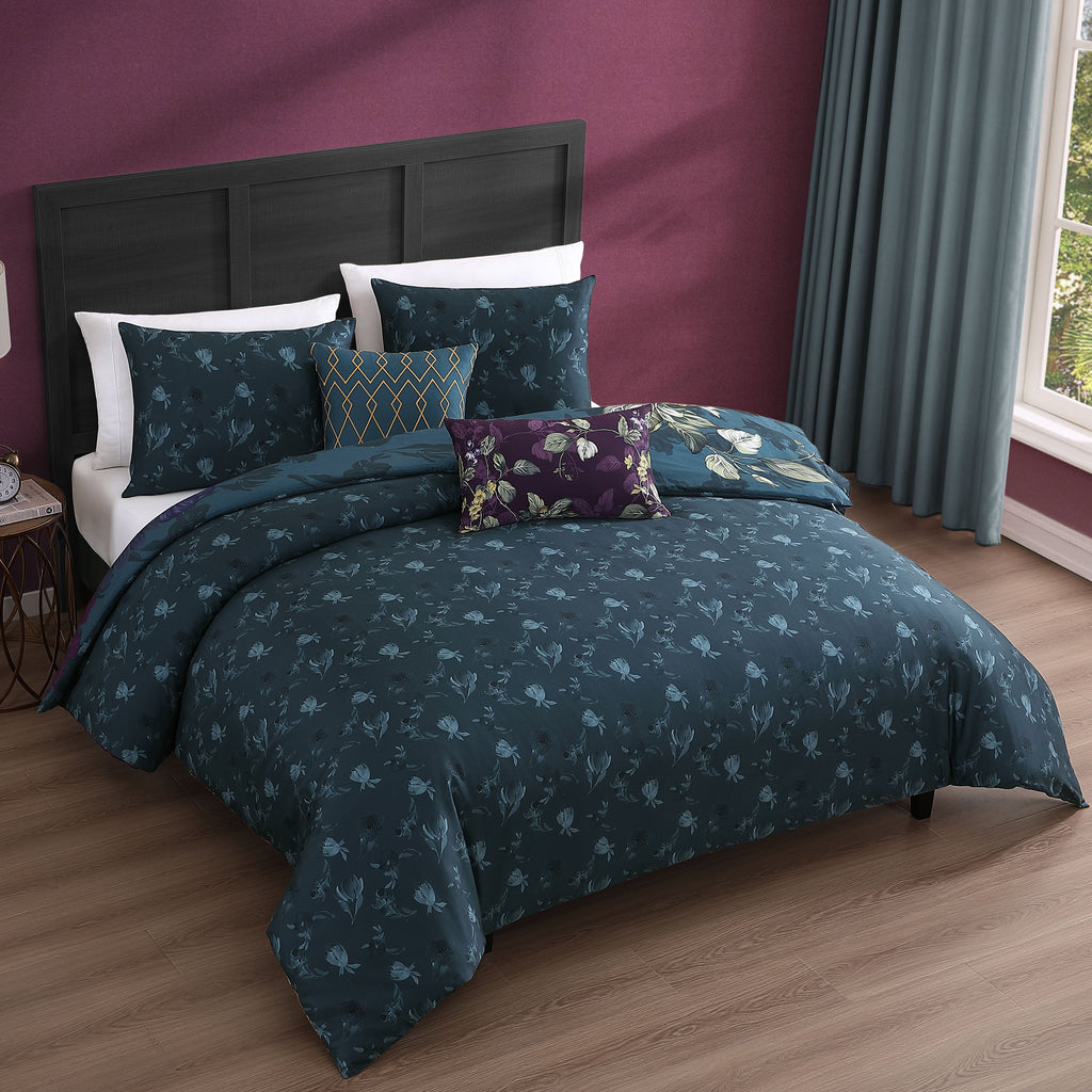 Bebejan Vibrant Flora 5 Piece Reversible Comforter Set