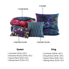 Bebejan Vibrant Flora 5 Piece Reversible Comforter Set