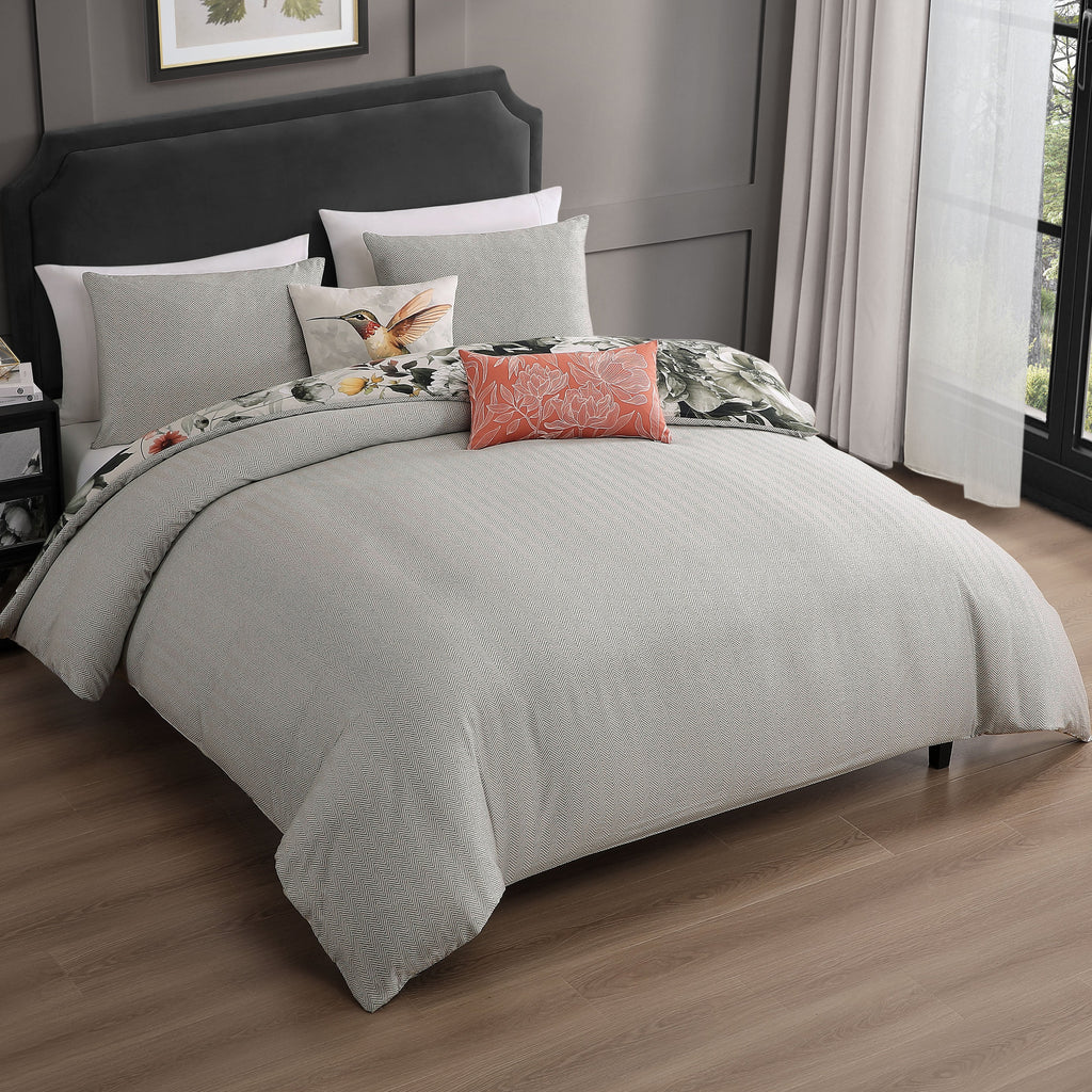 Bebejan Vintage Bloom 5 Piece Reversible Comforter Set