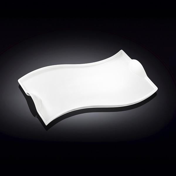 Flat Porcelain White Dish With Handles 12" inch | 31 Cm-1